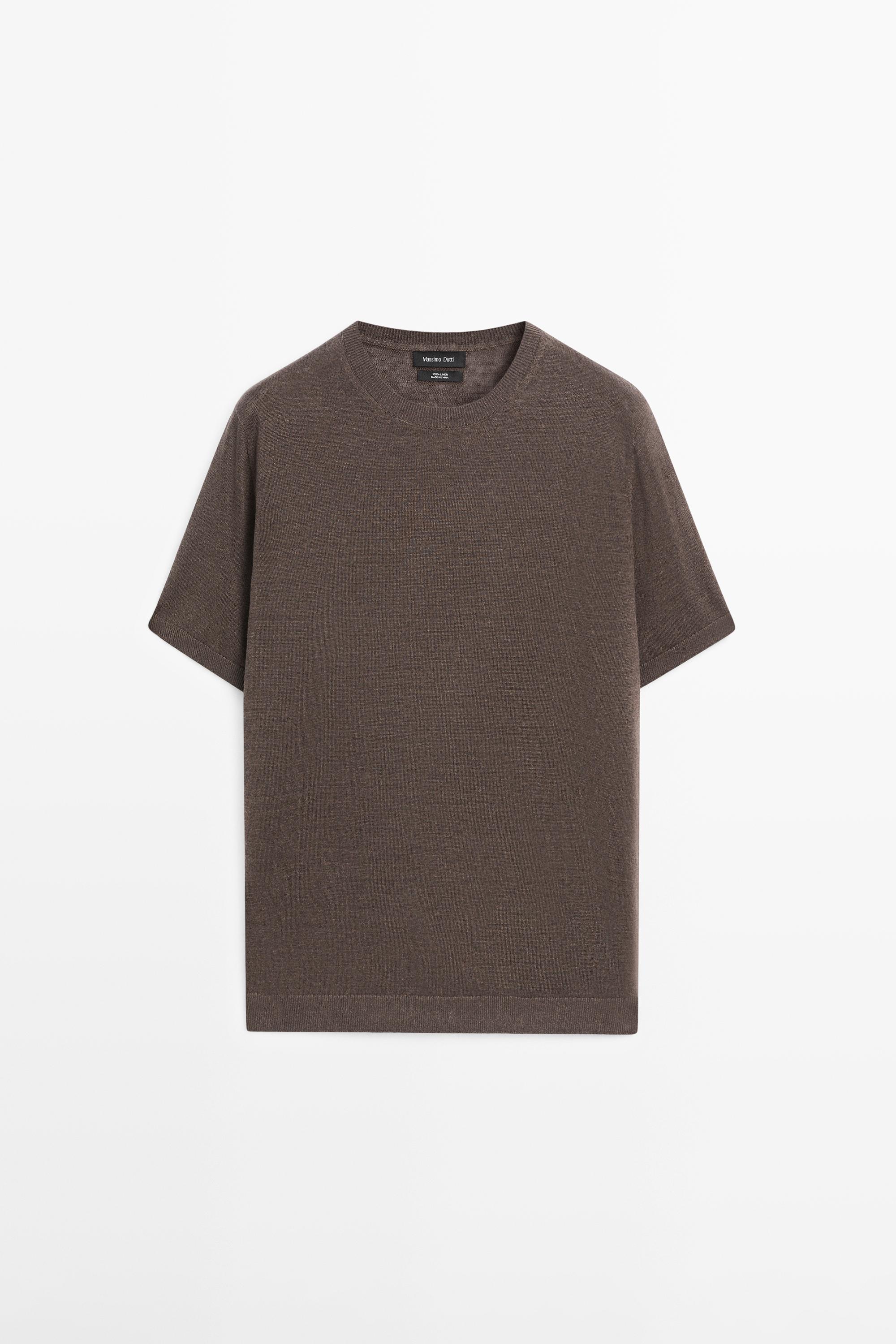 Lightweight 100% linen knit T-shirt